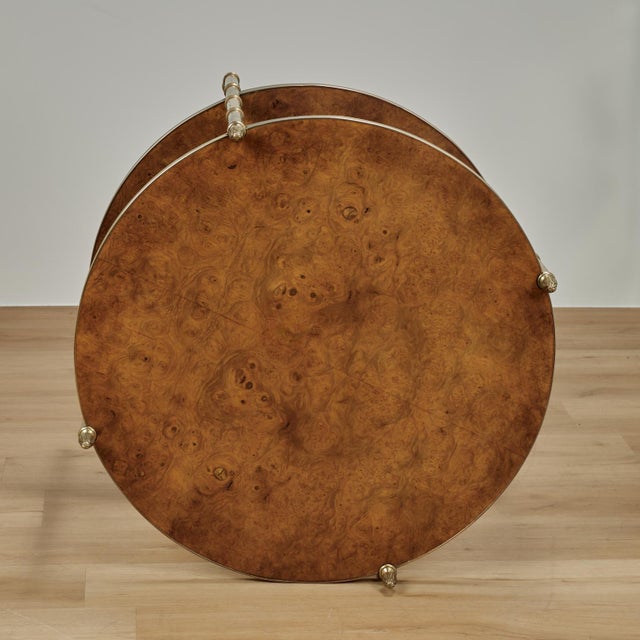 Wood Vintage Two Tiered Faux Bamboo and Wood Table or Stand For Sale - Image 7 of 10