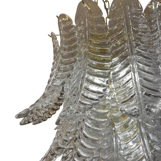 White Murano Glass Fern Lamp, 1970s For Sale - Image 9 of 10
