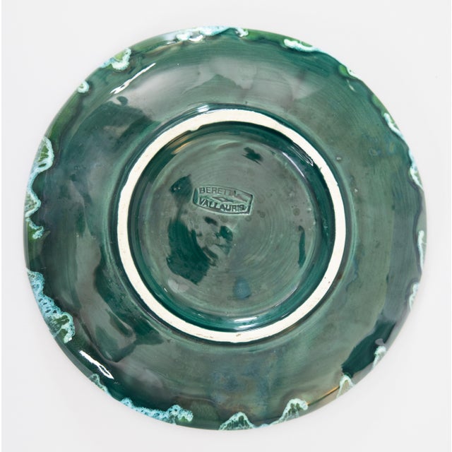 1950s Mid Century French Vallauris Majolica Oyster Plate For Sale - Image 5 of 7