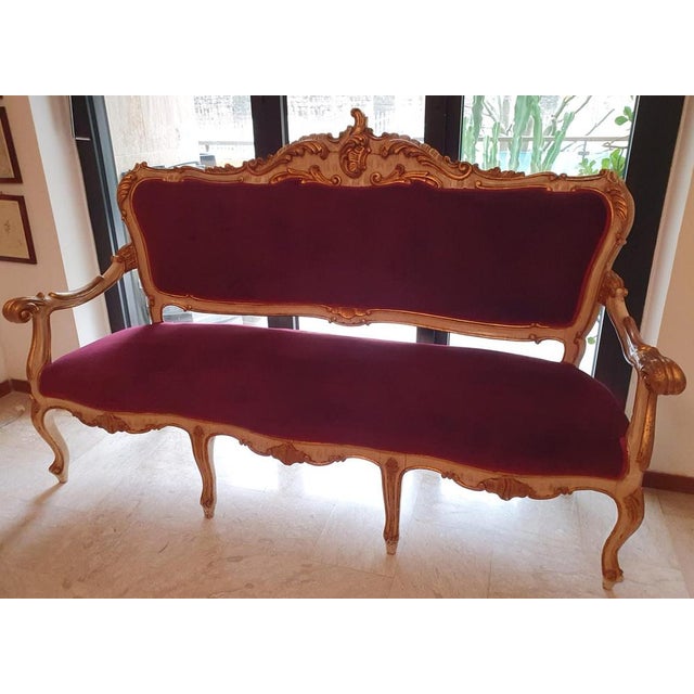 French Sofa Louis XVI Style end 19th Century Totally restored Length: 171cm seat: 0.63cm height: 121cm This piece is...
