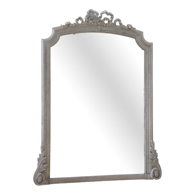 Louis XV Style Carved Painted Overmantel Mirror, 1900 For Sale