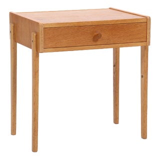 Vintage Bedside Table in Oak, 1960s For Sale