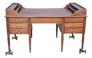 Late 20th Century Kittinger George Washington Presidental Mahogany Partner's Desk Sheraton Style