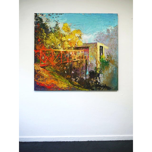 Riemer Den Ouden, Bridge, Oil on Canvas For Sale - Image 4 of 9