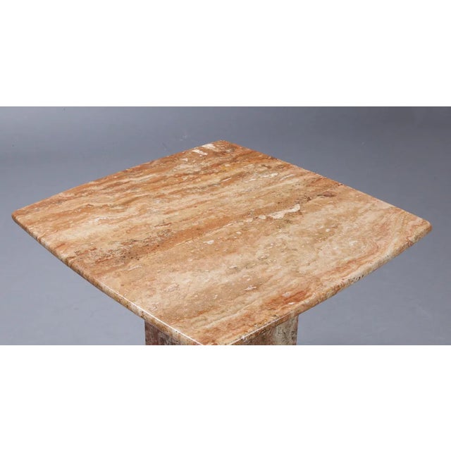 Mid-Century Modern Mid-Century Marble Side Table with Grain For Sale - Image 3 of 5