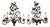 Wall Lamps with Floral Decoration, Set of 2 For Sale