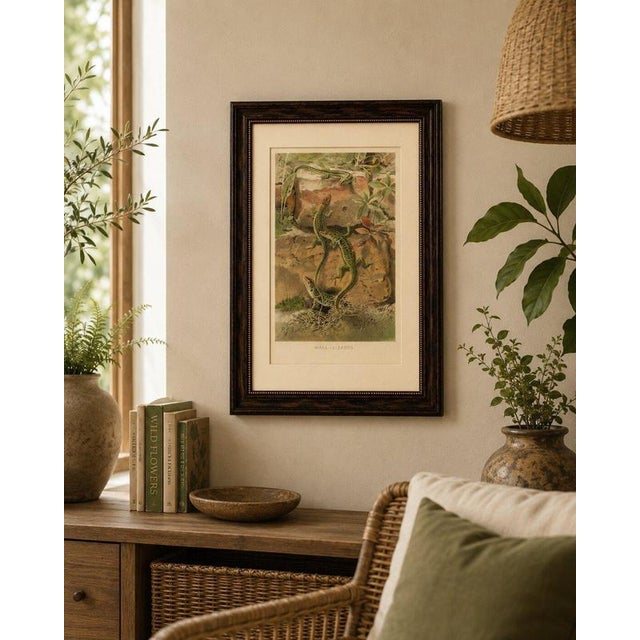 Gold P.J. Smit, Wall Lizards, 1895, Color Lithograph For Sale - Image 8 of 9