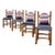 Late 20th Century Rustic Natural Log Frame Dining Chairs With Traditional Serape Blanket Upholstery For Sale