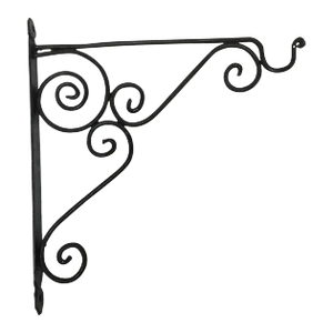 Late 20th Century Wrought Iron Scrolling Wall Mounted Bracket for Lanterns or Signs