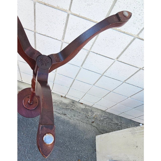 Wood Mid Century Mahogany Pedestal Snake Trifid Stand For Sale - Image 7 of 8