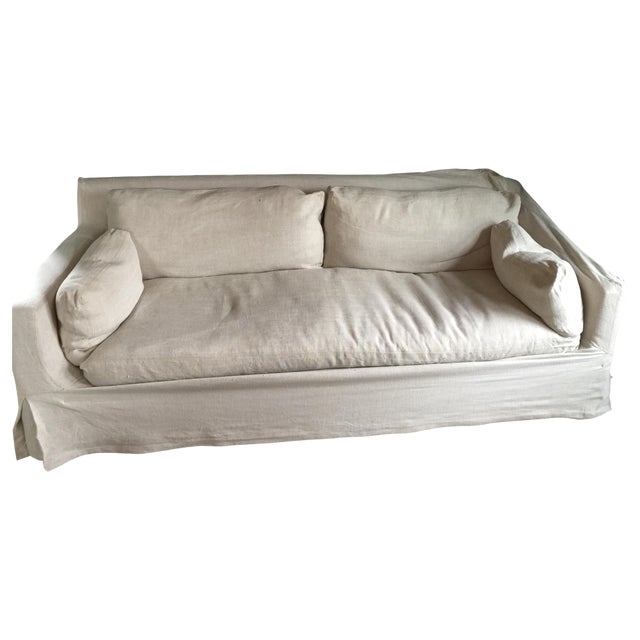 Restoration Hardware Track Arm Slip Cover Sofa Chairish