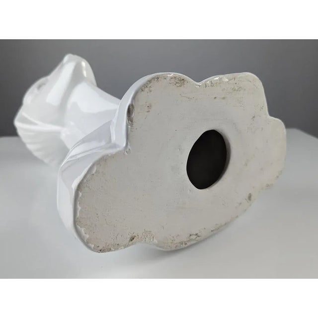 Art Deco Style Sculpture Bust in Ceramic, 1980s For Sale - Image 9 of 11