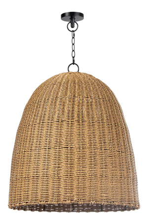Coastal Living Beehive Outdoor Pendant, Weathered Natural, Large