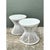 Vintage White Stick Rattan Hourglass Tables - A Pair For Sale - Image 10 of 12