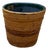 Vintage Pencil Reed Planter or Waste Basket Rattan Cache Pot For Sale