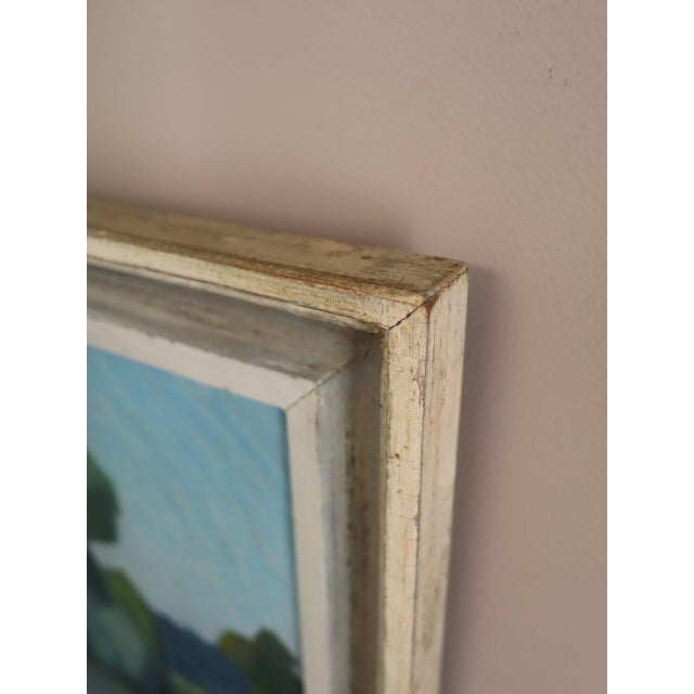 Paint Mid-Century Modern 'The Path Beyond' Swedish Original Figurative Landscape Oil Painting, Framed For Sale - Image 7 of 12