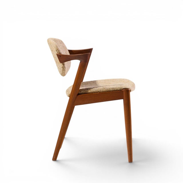 Wood Kai Kristiansen Model 42 Mid Century Danish Teak Z Dining Chairs - Set of 6 For Sale - Image 7 of 10