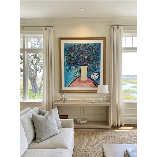 A vibrant and expansive original mixed media painting by renowned American modernist Bob Paul Kane (1937–2013). This work...
