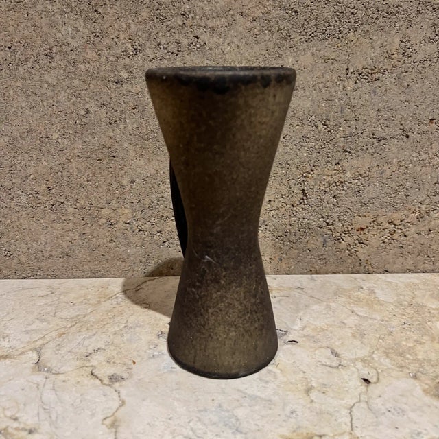 1970s 1970s Studio Art Pottery Sculptural Tall Mug Signed For Sale - Image 5 of 5