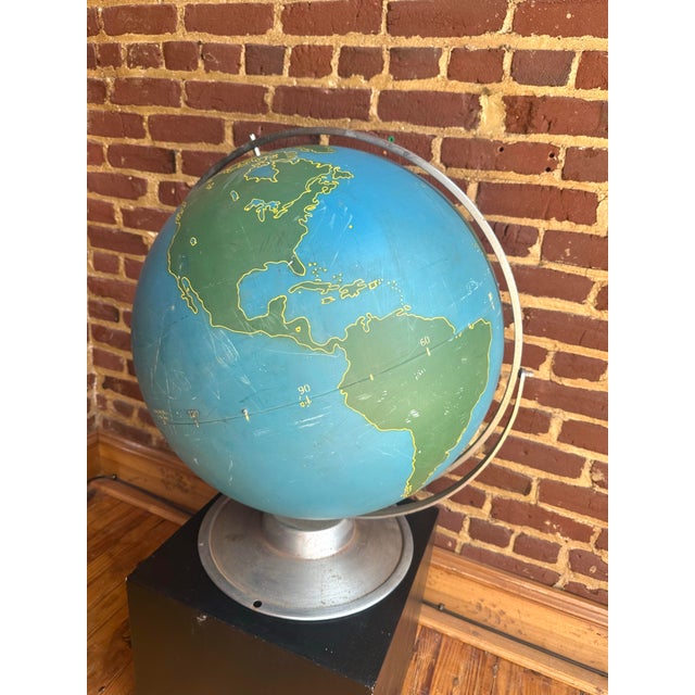 Mid-Century Modern A.j. Nystrom Graphic Project Globe For Sale - Image 3 of 11