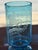 Glass Antique Victorian Blue Etched Glass Vase- American Bicentennial- Rare Find For Sale - Image 7 of 10