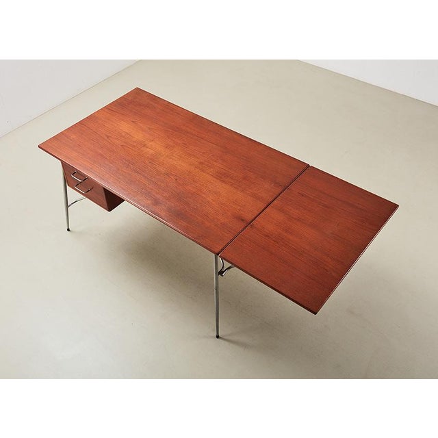Drop Leaf Desk by Borge Mogensen for Soborg, 1960s For Sale - Image 6 of 12