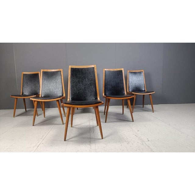 Mid-Century Italian Dining Chairs, 1950s, Set of 6 For Sale - Image 4 of 11