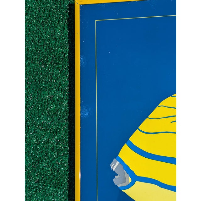 Printmaking Materials Vintage 1980s Pop Art Aquatic Serigraph Framed For Sale - Image 7 of 13
