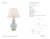 Chapman & Myers by Visual Comfort Signature Yue Double Gourd Table Lamp in Ice Blue with Linen Shade Designer: Chapman &...