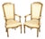 20th C Pair of Tall Back Impressive Louis XVI Style Armchairs For Sale