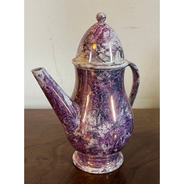 Wedgwood Antique Early 19th Century Wedgwood Creamware Pink Luster Small Tea Pot Circa 1810 For Sale - Image 4 of 10