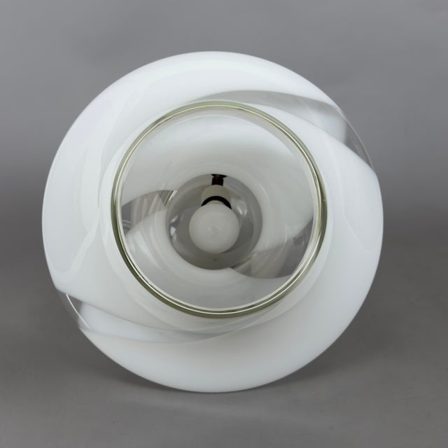 Glass Large Modern Mushroom Table Lamp in Murano Glass from De Majo, 1970s For Sale - Image 7 of 12