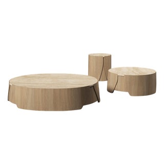 Small Perianth Natural Oak Table by Haymann Editions For Sale