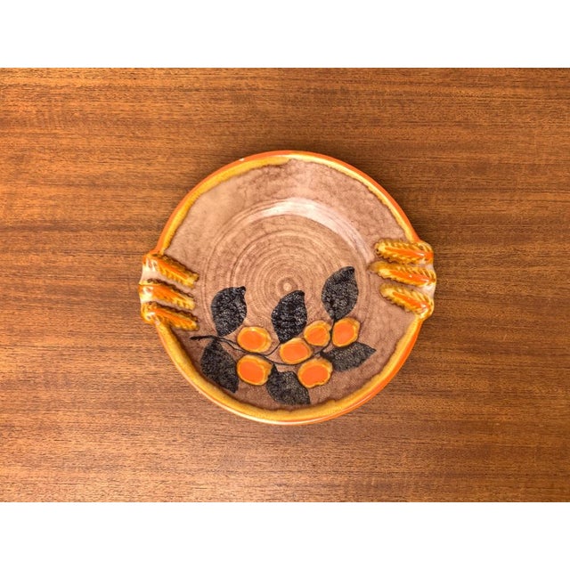 Vintage German Ceramic Fruit Bowl from Zeller Keramik, in Very Good conditions. Designed 1970 to 1979 This piece has an...