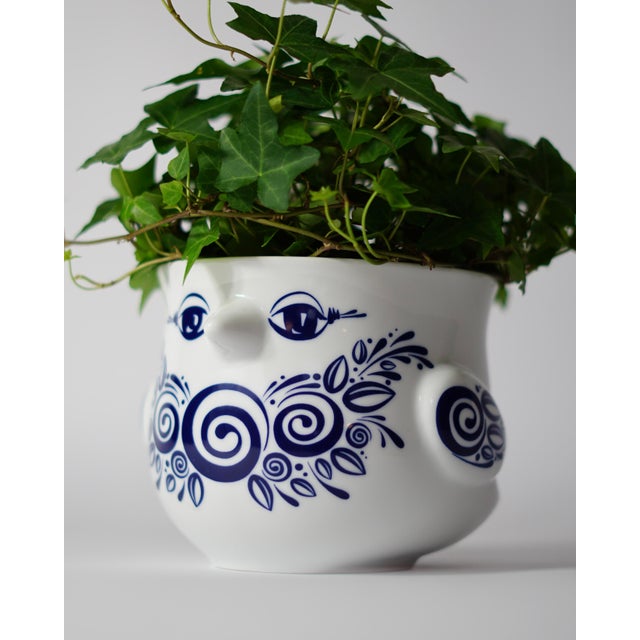 A collectible flowerpot designed by Danish designer Bjørn Wiinblad, Denmark, second half of the 20th century. Extremely...