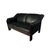 Mid Century Modern Leather Ekornes “Stressless” Settee Sofa Rosewood Finish The Sofa measures 60"l x 32"d x 31"h Seat 18"h...