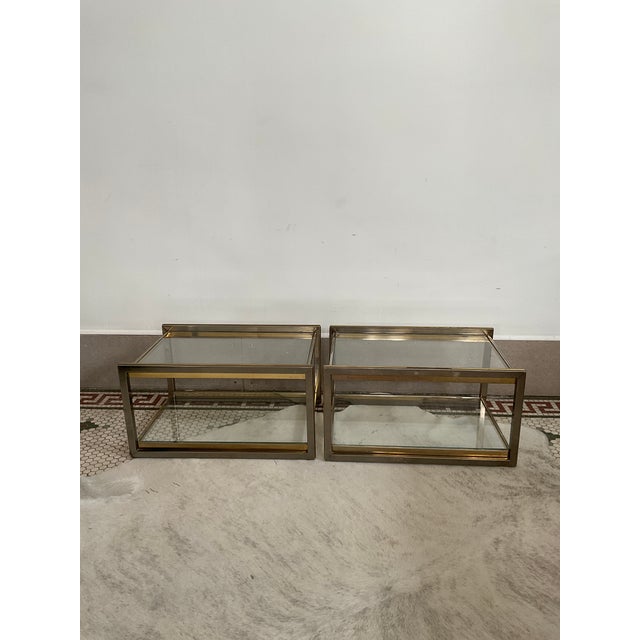 Mid-Century Modern Late 20th Century Pair of Glass Top Coffee Tables For Sale - Image 3 of 15