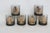 Mid 20th Century Coins of the World Lowball Bar Glass Set 6pc Black With 22k Gold Design 4920b For Sale - Image 5 of 13