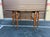 Wood Vintage Mid Century Modern Drop Leaf Oval Walnut Dining From Heritage Henredon For Sale - Image 7 of 8