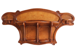 Antique French Art Nouveau Carved Wall Shelf by Louis Majorelle, 1900