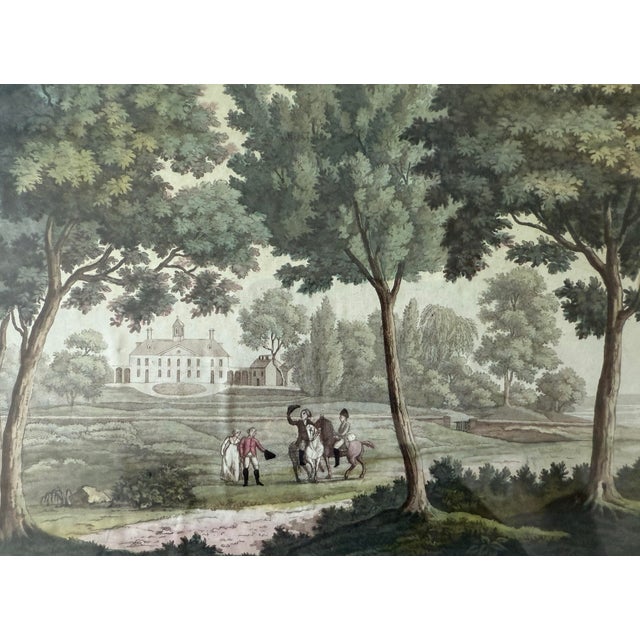 Antique Framed Mount Vernon Estate Etching by Paolo Fumagalli For Sale - Image 4 of 11