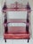 English Vintage Traditional Fretwork Cherry Red 1 Drawer 3 Shelf Shelving Unit Etagere For Sale - Image 3 of 14