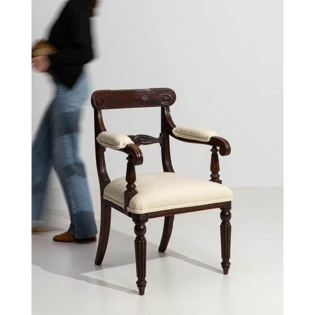 William IV 19th Century William IV Carver Armchair With Upholstered Seat & Arms For Sale - Image 3 of 16