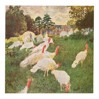 1950 After Claude Monet "Turkeys", First Edition Parisian Full-Color Print For Sale