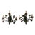 19th Century Big Italian Tole and Porcelain Flowers Polychrome Sconces 3 Lights For Sale
