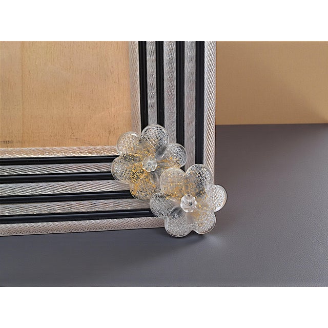 Hollywood Regency Murano Glass Tabletop Photo Frame from Manifattura Di Murano, 1970s For Sale - Image 3 of 11
