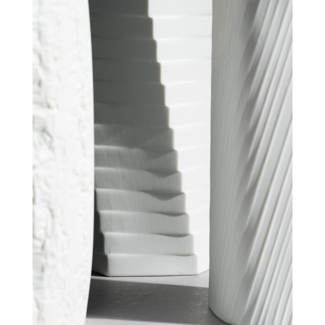 1970s White Bisque Porcelain Vases by Werner Schreib, Martin Freyer and Werner Uhl for Rosenthal, 1970s, Set of 3 For Sale - Image 5 of 18