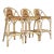 Late 20th Century Coastal Rattan With Rattan Weave Seats Barstools-Set of Three For Sale