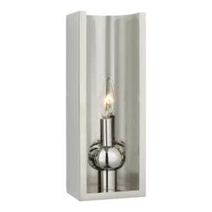 Paloma Contreras for Visual Comfort Signature Comtesse Medium Shield Sconce in Polished Nickel
