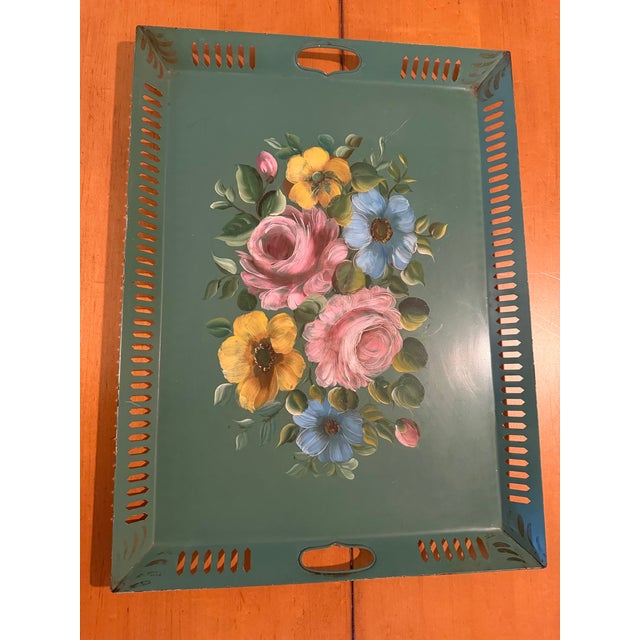 This is a lovely example of toleware, made in the mid century. These trays were popular and came about as a resurgence of...